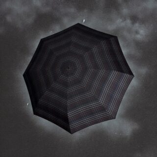 Knirps T.200 Duomatic Ομπρέλα Σπαστή Καρό Μαύρη