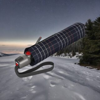 Knirps T.200 Duomatic Ομπρέλα Σπαστή Καρό Μαύρη