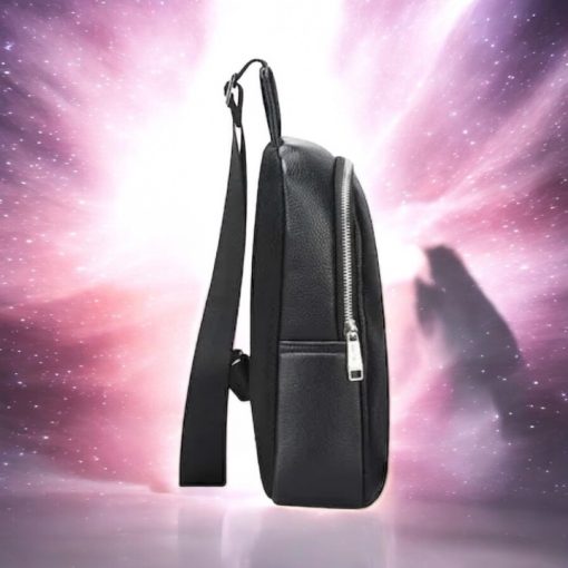 Δερμάτινο τσαντάκι crossbody Bopai 11-122901 μαύρο - Image 5