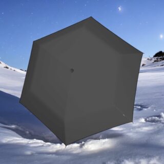 Knirps Ultra Slim US.050 Ομπρέλα Σκούρα Γκρι Χειροκίνητη 115gr