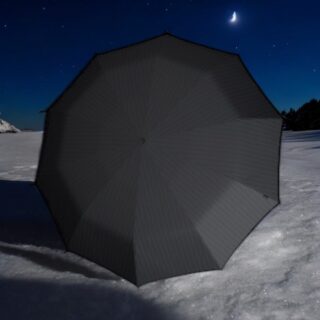 Knirps T.771 Γραμμωτή Ξύλινη Λαβή Αυτόματη Ομπρέλα