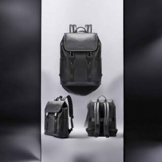 Bopai Αντικλεπτικό Δερμάτινο Σακίδιο Laptop 15.6” 24L Μαύρο