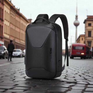 Bange 6621 Μαύρο Δερμάτινο Σακίδιο Πλάτης Laptop 15.6” Αδιάβροχο