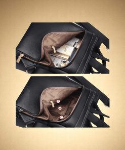 Δερμάτινη Γυναικεία Τσάντα Πλάτης Foxer Μαύρη