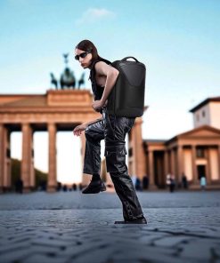 Bange 6621 Μαύρο Δερμάτινο Σακίδιο Πλάτης Laptop 15.6” Αδιάβροχο