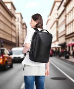 Bange 6621 Μαύρο Δερμάτινο Σακίδιο Πλάτης Laptop 15.6” Αδιάβροχο