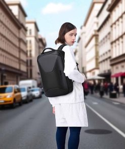 Bange 6621 Μαύρο Δερμάτινο Σακίδιο Πλάτης Laptop 15.6” Αδιάβροχο