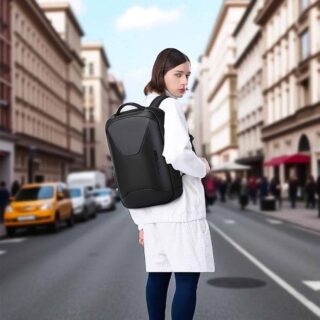 Bange 6621 Μαύρο Δερμάτινο Σακίδιο Πλάτης Laptop 15.6” Αδιάβροχο