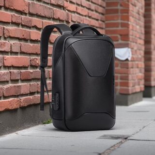 Bange 6621 Μαύρο Δερμάτινο Σακίδιο Πλάτης Laptop 15.6” Αδιάβροχο