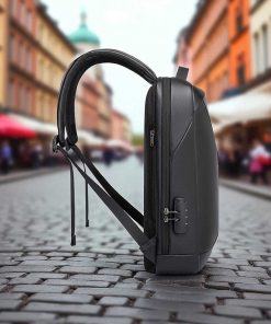 Bange 6621 Μαύρο Δερμάτινο Σακίδιο Πλάτης Laptop 15.6” Αδιάβροχο