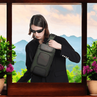 Bange 7086 Χακί Τσαντάκι Ώμου Χιαστί Crossbody