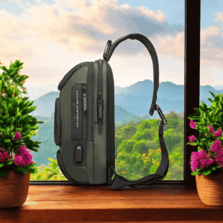 Bange 7086 Χακί Τσαντάκι Ώμου Χιαστί Crossbody