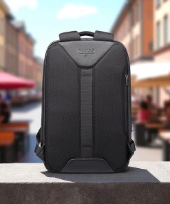 Bange 6621 Μαύρο Δερμάτινο Σακίδιο Πλάτης Laptop 15.6” Αδιάβροχο