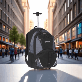 Diplomat TBF121 Ανδρικό Υφασμάτινο Σακίδιο Πλάτης με τροχούς