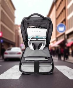 Bange 6621 Μαύρο Δερμάτινο Σακίδιο Πλάτης Laptop 15.6” Αδιάβροχο