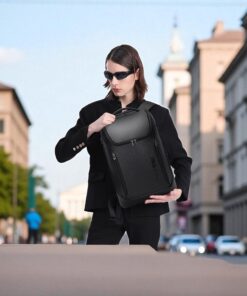 Bange 6623 Μαύρο Δερμάτινο Σακίδιο Πλάτης 24L Laptop 15.6”