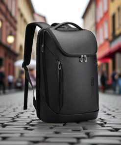 Bange 6623 Μαύρο Δερμάτινο Σακίδιο Πλάτης 24L Laptop 15.6”