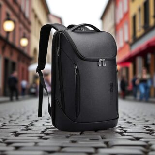 Bange 6623 Μαύρο Δερμάτινο Σακίδιο Πλάτης 24L Laptop 15.6”