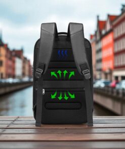 Bange 6623 Μαύρο Δερμάτινο Σακίδιο Πλάτης 24L Laptop 15.6”