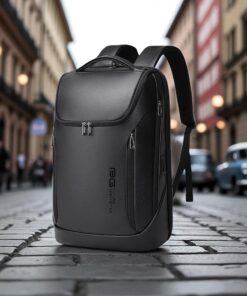 Bange 6623 Μαύρο Δερμάτινο Σακίδιο Πλάτης 24L Laptop 15.6”