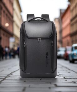 Bange 6623 Μαύρο Δερμάτινο Σακίδιο Πλάτης 24L Laptop 15.6”