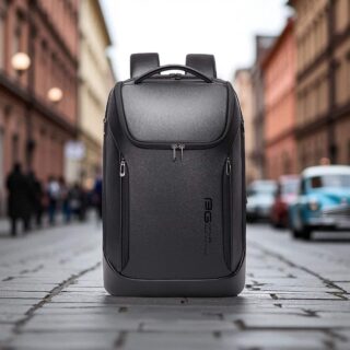 Bange 6623 Μαύρο Δερμάτινο Σακίδιο Πλάτης 24L Laptop 15.6”