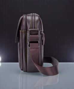 Bull Captain Δερμάτινο Τσαντάκι Ώμου DJB 07 Σκούρο Καφέ