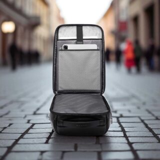 Bange 6623 Μαύρο Δερμάτινο Σακίδιο Πλάτης 24L Laptop 15.6”