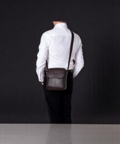 Bull Captain Δερμάτινο Τσαντάκι Ώμου DJB 07 Σκούρο Καφέ