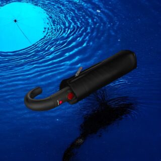 Knirps T.260 Μαύρη Ομπρέλα Γυριστή Λαβή Αυτόματη