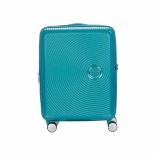 American Tourister Soundbox Spinner Expandable Βαλίτσα Καμπίνας με ύψος 55cm σε Μπλε χρώμα