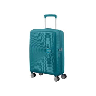 American Tourister Soundbox Spinner Expandable Βαλίτσα Καμπίνας με ύψος 55cm σε Μπλε χρώμα