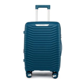 Amber Μεσαία Βαλίτσα Ταξιδιού Σκούρο Πετρόλ με 4 Ρόδες Ύψους 65εκ.