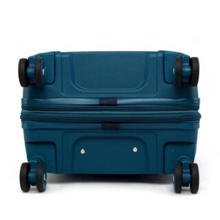 Amber Μεσαία Βαλίτσα Ταξιδιού Σκούρο Πετρόλ με 4 Ρόδες Ύψους 65εκ.