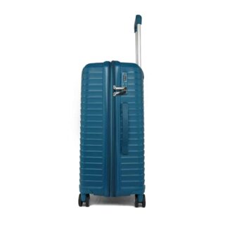 Amber Μεσαία Βαλίτσα Ταξιδιού Σκούρο Πετρόλ με 4 Ρόδες Ύψους 65εκ.