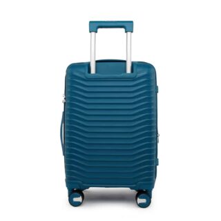 Amber Μεσαία Βαλίτσα Ταξιδιού Σκούρο Πετρόλ με 4 Ρόδες Ύψους 65εκ.