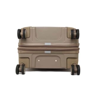 Amber Μεσαία Βαλίτσα Ταξιδιού Μόκα με 4 Ρόδες Ύψους 65εκ.