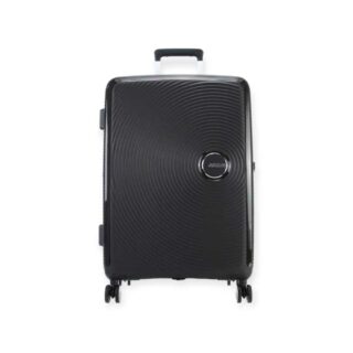 American Tourister Soundbox Spinner Expandable Μεγάλη Βαλίτσα με ύψος 77cm σε Μαύρο χρώμα