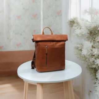 The Chesterfield Brand Δερμάτινο Σακίδιο Πλάτης Ταμπά