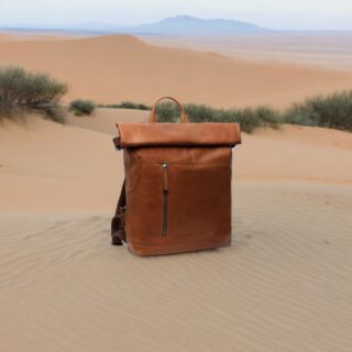 The Chesterfield Brand Δερμάτινο Σακίδιο Πλάτης Ταμπά