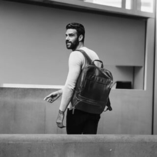 The Chesterfield Brand Rich Δερμάτινο Ανδρικό Σακίδιο Πλάτης Μαύρο 15.6