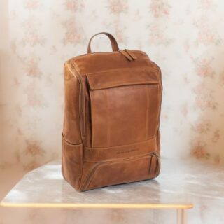 The Chesterfield Brand Ανδρικό Δερμάτινο Σακίδιο Πλάτης Ταμπά