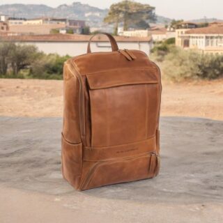 The Chesterfield Brand Ανδρικό Δερμάτινο Σακίδιο Πλάτης Ταμπά