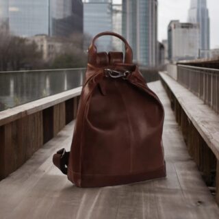 The Chesterfield Brand Δερμάτινο Σακίδιο Πλάτης σκούρο καφέ