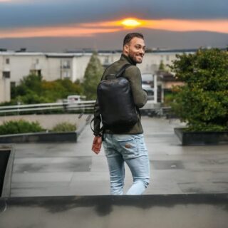 The Chesterfield Brand Δερμάτινο Σακίδιο Μαύρο Μπανγκόκ