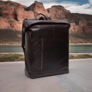 The Chesterfield Brand Rich Ανδρικό Δερμάτινο Σακίδιο Πλάτης σκούρο καφέ