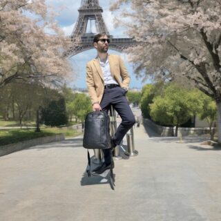 Cardinal Δερμάτινο Σακίδιο Πλάτης Μαύρο 20 L 9008