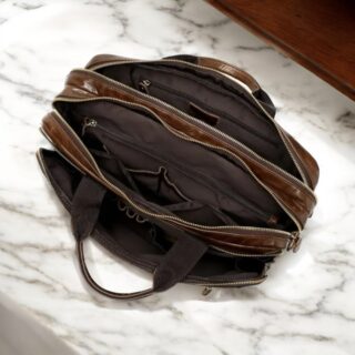 Cardinal Δερμάτινος Χαρτοφύλακας 9207 Red Coffee