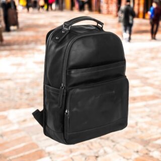 The Chesterfield Brand Austin Σακίδιο Πλάτης Δερμάτινο Μαύρο