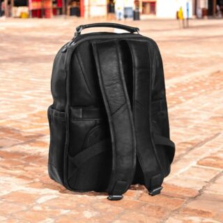 The Chesterfield Brand Austin Σακίδιο Πλάτης Δερμάτινο Μαύρο